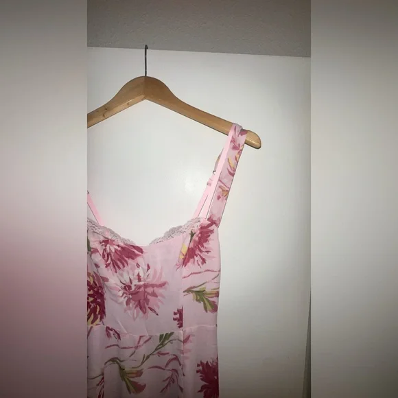 Reformation Petites Irisa Dress Pink Floral Midi Dress - Picture 5 of 9